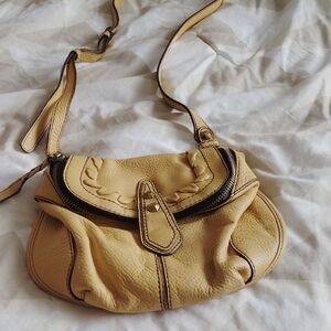 orYANY Mustard Leather Crossbody Bag
